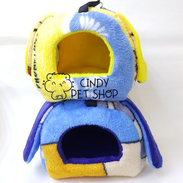 Nhà ngủ bông tai thỏ 13x13cm cho Sóc Bông, Sóc Đất, Sóc Bay Úc...