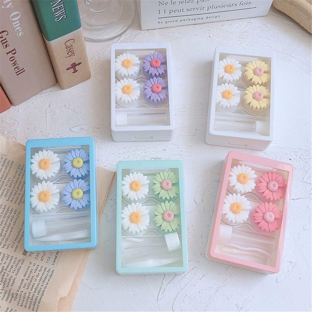 SUMU Hộp Đựng Kính Áp Tròng Hình Hoa Cúc Xinh Xắn