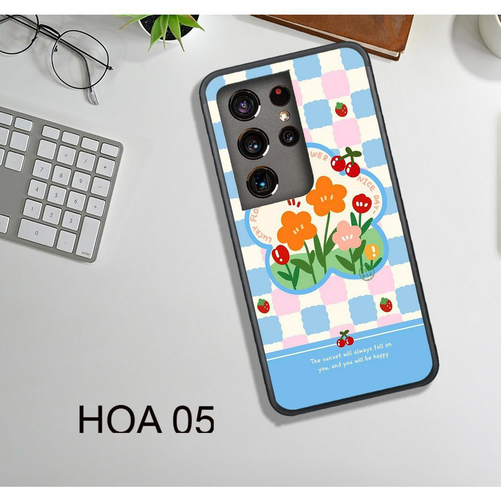 Ốp Lưng  Samsung S22 5G - S22 Plus - S22 Ultra - S23 5G - S23 Plus - S23 Ultra , In Hình HOA, Màu Sắc Bắt Mắt.