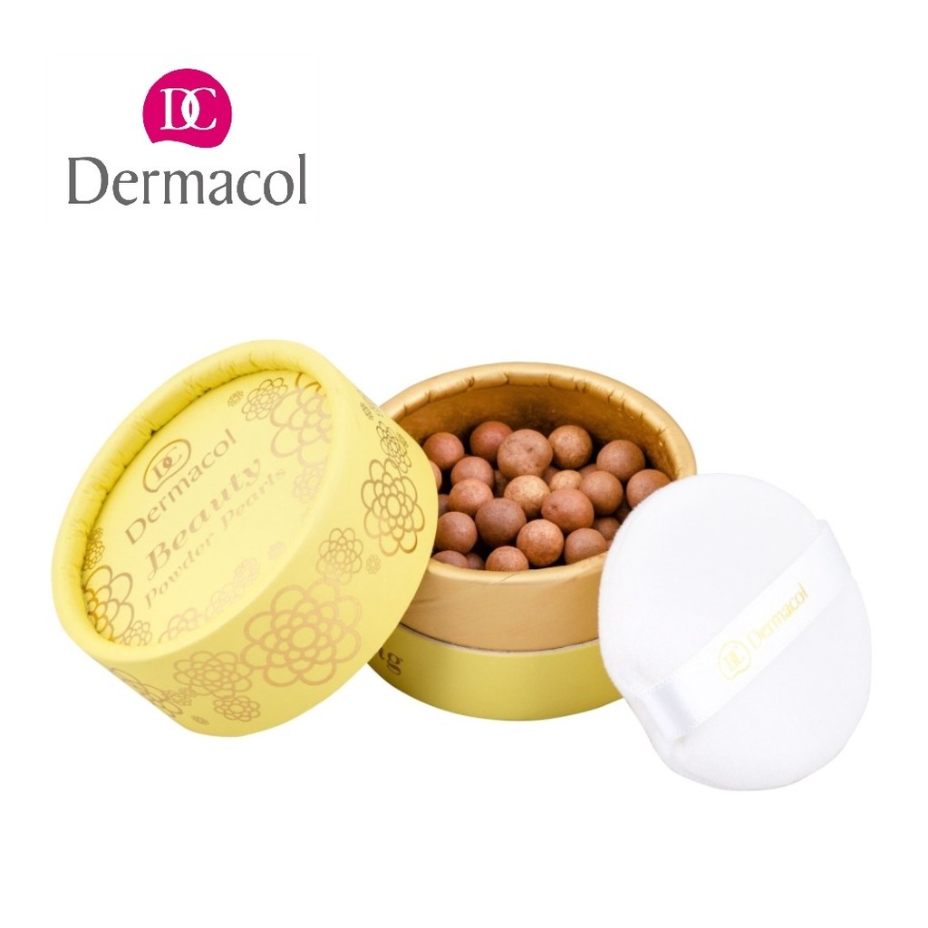 Phấn Má Hồng Tạo Khối Dạng Viên Nén Dermacol Beauty Powder Pearls – Bronzing Hiệu Ứng Tone Da Đồng Tự Nhiên 25g