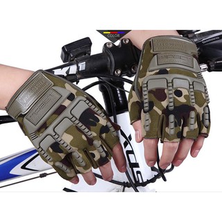 Găng Tay Xe Máy Mechanix Rằn Ri Hở Ngón