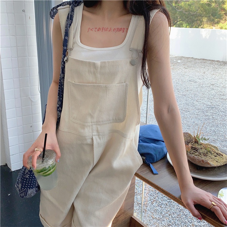 Jumpsuit Không Tay Dáng Rộng Thời Trang Mùa Hè Cá Tính 49506