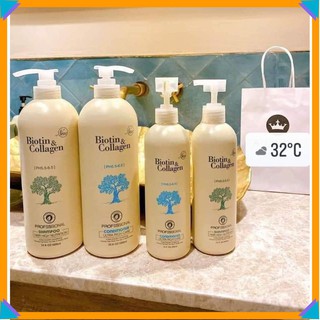 Lẻ dầu gội hoặc dầu xả phục hồi và kích thích mọc tóc Biotin & Collagen 500ml - 1000ml