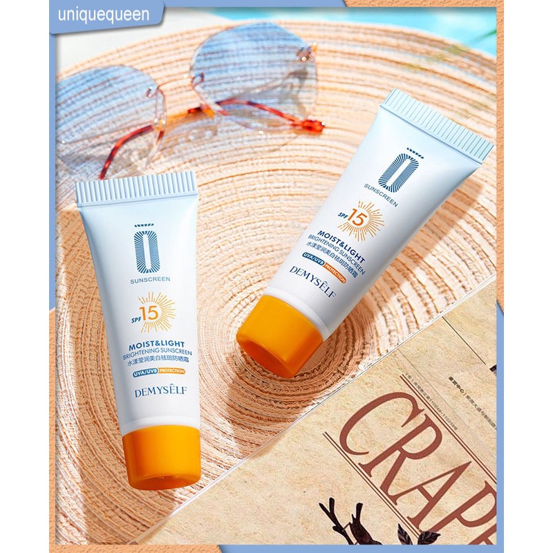 Kem chống nắng Làm Trắng Kem Chống Nắng SPF 15 Kem Chống Nắng Cơ Thể Trên Khuôn Mặt Da Kem Bảo Vệ Chống-Lão Hóa Dầu kiểm soát Giữ Ẩm Mặt 【In Stock】