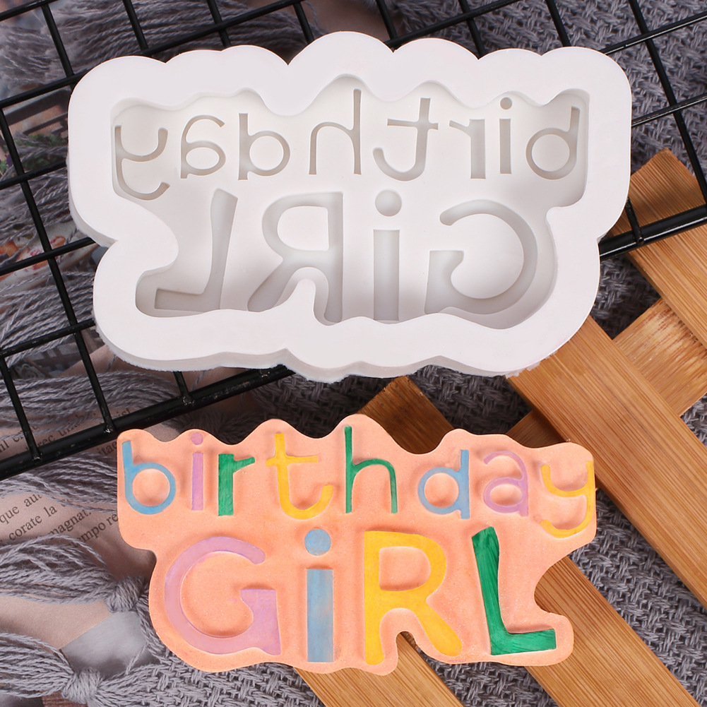 Khuôn Silicone Tạo Hình Chữ Happy Birthday 3d Trang Trí Bánh