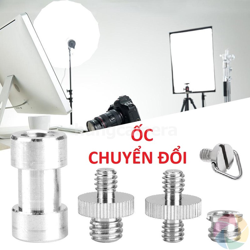 Ốc chuyển đổi đầu ren 1/4'' và 3/8" cho thiết bị Studio