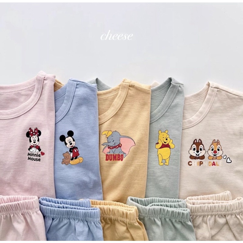 Bộ đồ hè hình Disney nội địa Hàn Quốc
