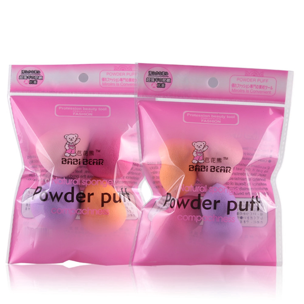 Set 4 mút trang điểm bằng xốp mềm để tán kem BB