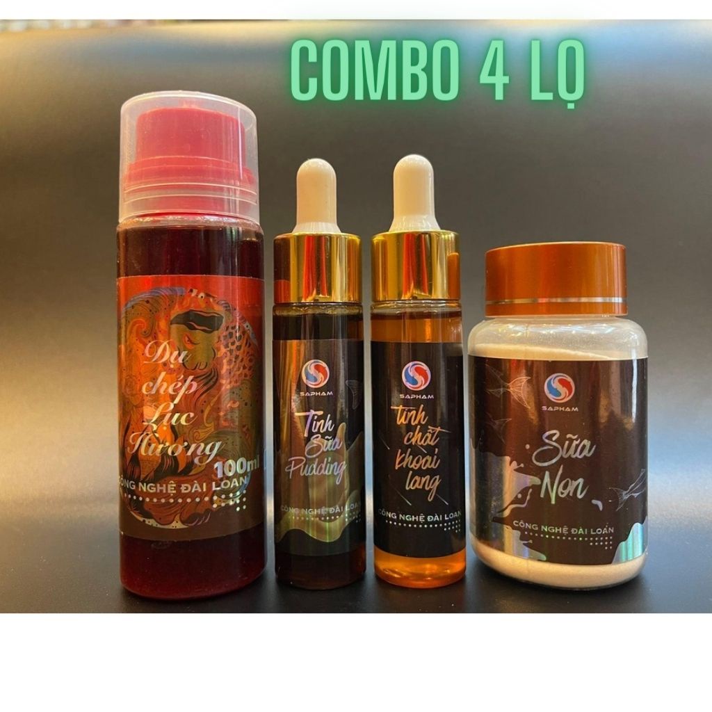 Bộ ba tinh mùi câu cá chép siêu nhậy - Tinh mùi Sa Phạm: Tinh sữa pudding, Dụ chép lục hương, Sữa non Sapham Fishing