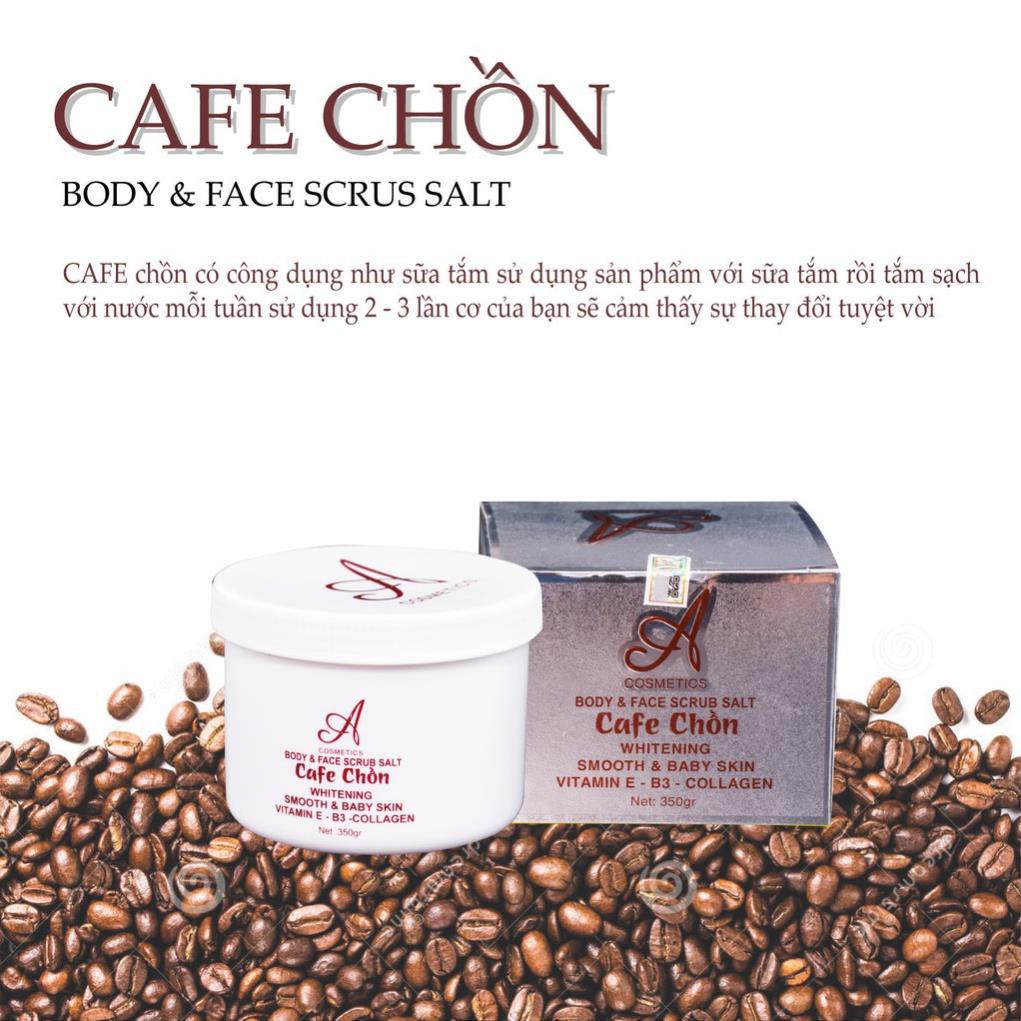 Muối tẩy da chết Cafe Chồn Acosmetics hàng chính hãng 350gr