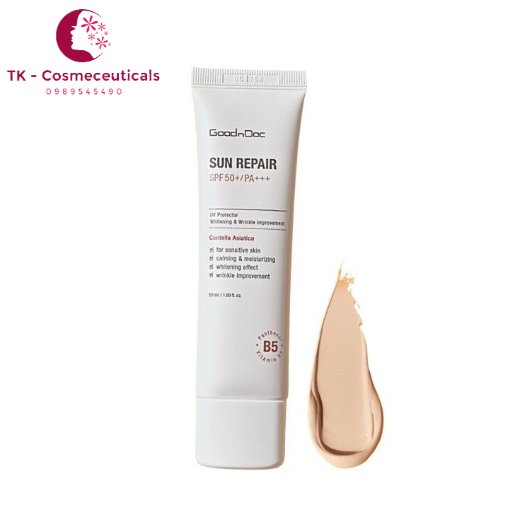 Kem Chống Nắng Nắng Phục Hồi Da GoodnDoc Sun Repair SPF50/PA+++ - 50ml