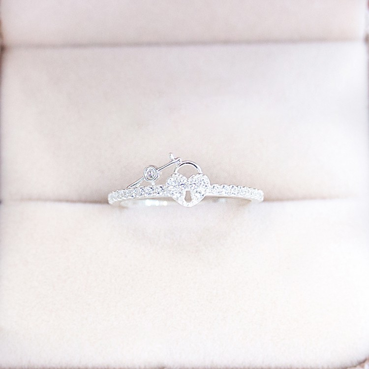 Nhẫn Bạc Khoá Trái Tim TNC JEWELLERY