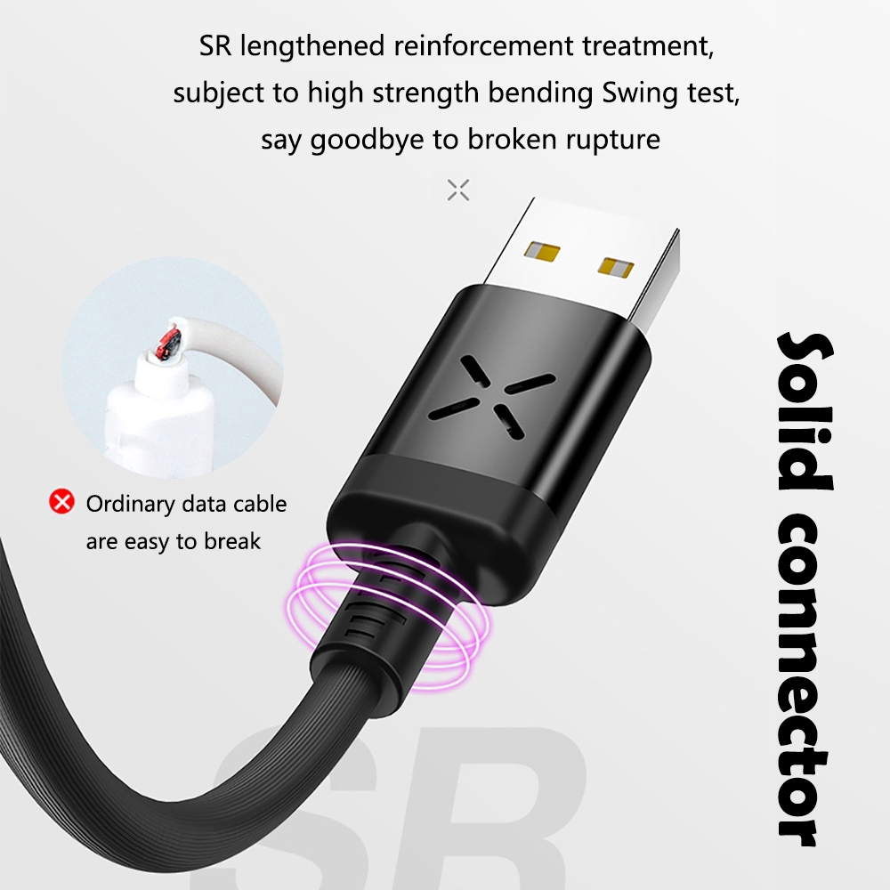 Cáp Sạc LED Sound Control Flash Micro USB Lightning Type C Music Fast Charging Cable