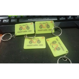 móc khóa mica , logo phượt luôn