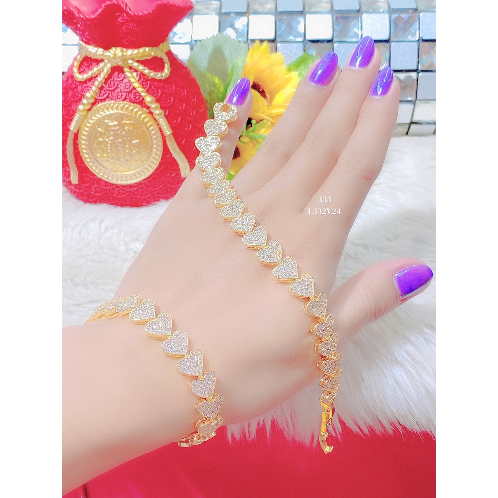 UHA - Lắc Tay Nữ Mạ 18k Sang Trọng L531