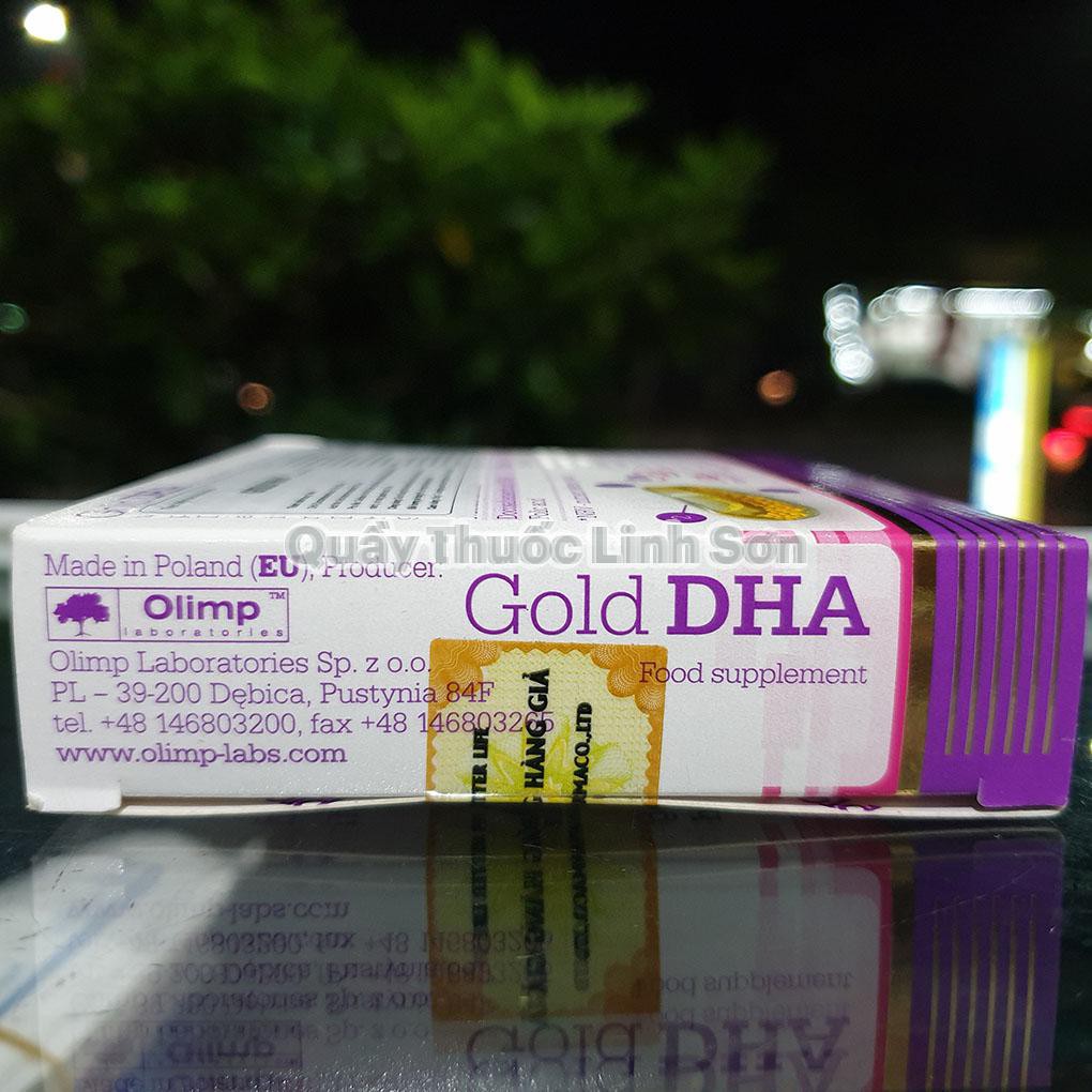 Gold DHA - Giúp bổ sung DHA và axit folic cho phụ nữ có thai và cho con bú (Hộp 30 Viên)Giúp não bộ thai nhi phát triển