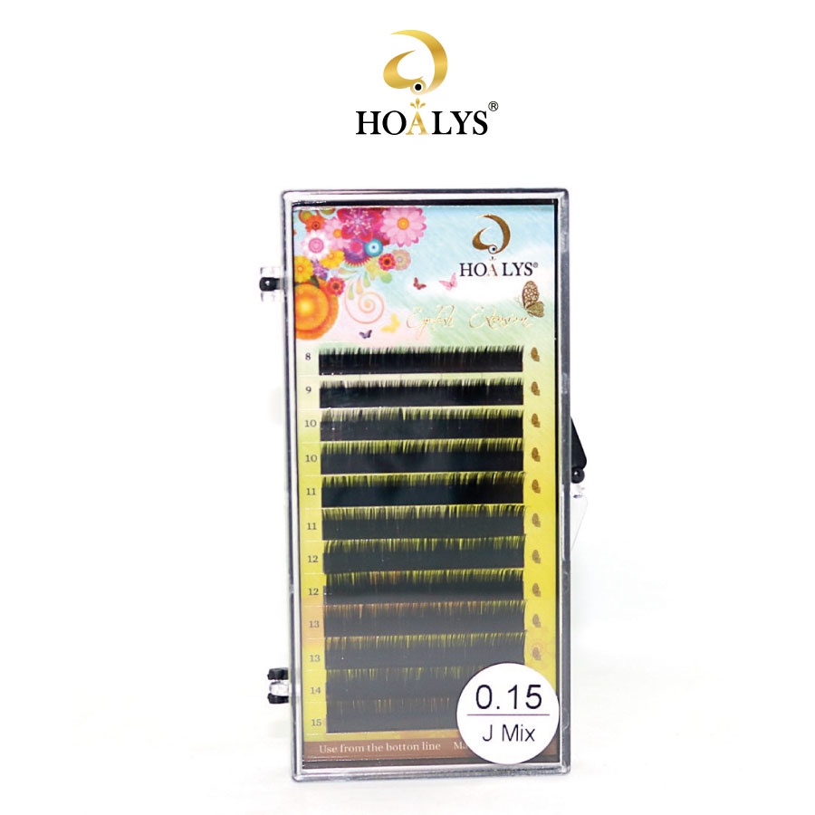 Lông Mi Nối - Mi Nhung Hoalys EG-015 Sản Phẩm đa dạng độ cong B,C,D, độ dày 0.15, dài từ 8mm-15mm