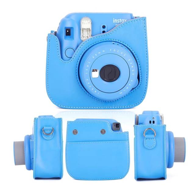 Túi Da Đựng Máy Ảnh Fujifilm Polaroid Instax Mini 9 & 8 Cobalt