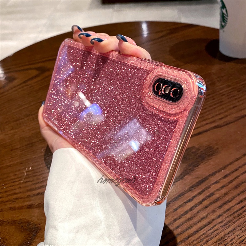 Ốp Điện Thoại Mềm Trong Suốt Chống Sốc Lấp Lánh Cho iPhone 12 11 Pro MAX X XR XS MAX ip12
