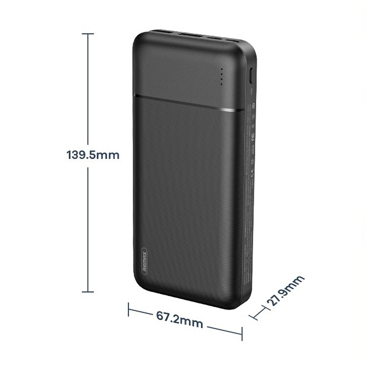 🔋 Pin Dự Phòng 20000mah Remax RPP-166 Lango Series Fast Charing 2.1A tích hợp 2 cổng USB