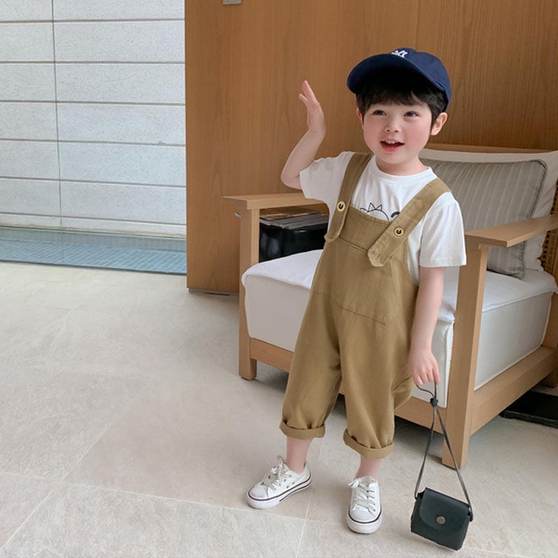 [Babycat] Hàng Có Sẵn Quần Yếm Dáng Rộng Phong Cách Hàn Nhật Thời Trang Xuân Thu 2022
