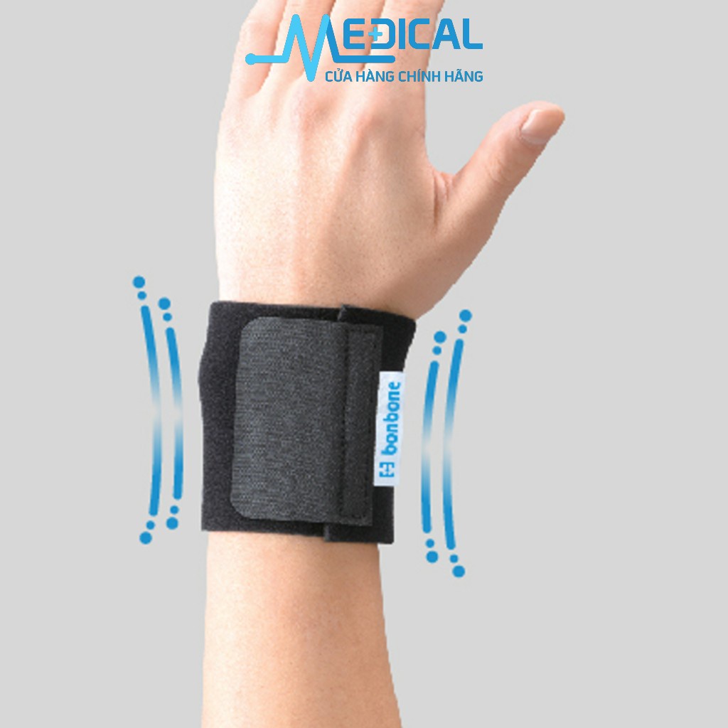 Đai nẹp cổ tay tiểu chuẩn BONBONE STANDARD WRIST SUPPORTER dùng trong chơi tennis, cầu lông, bóng bàn - MEDICAL