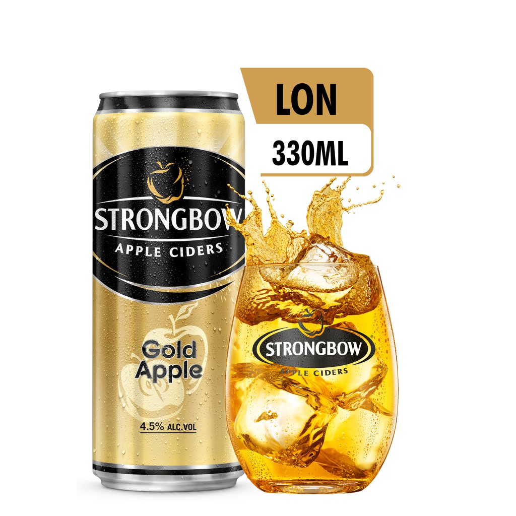 [Mã GRO1HNK1 giảm 8% đơn 250K] Thùng 24 lon nước táo lên men Strongbow vị táo nguyên bảng 330ml/lon