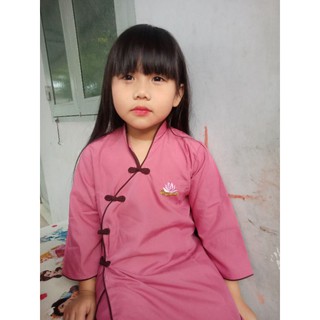 Đồ lam đi chùa bé gái sẩm xéo kate size 4-38kg