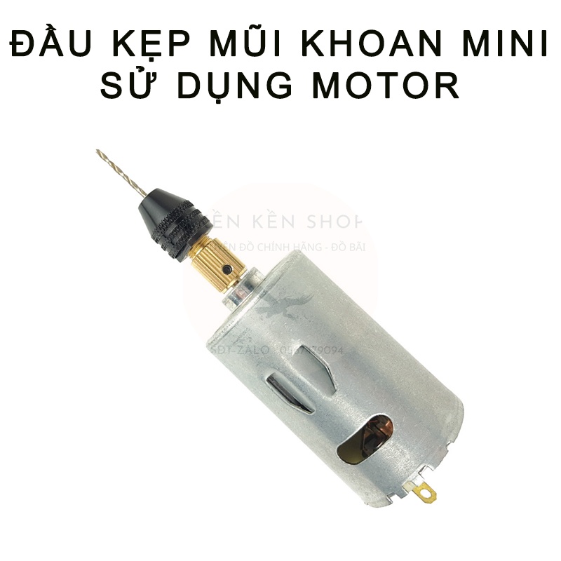 Đầu Kẹp, Gắn Mũi Khoan Mini Cho Motor, Động Cơ Điện Trục 2mm/2.3mm/3mm/3.17mm/5mm