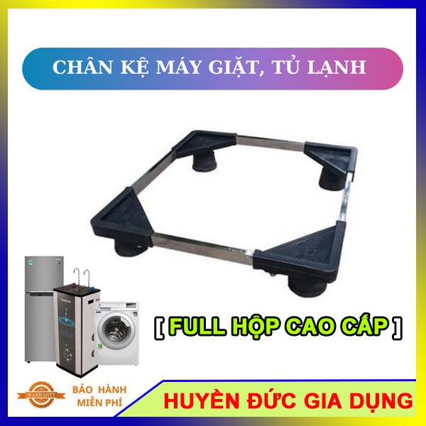 Chân Kệ Tủ Lạnh, Chân Kệ Kê Máy Giặt, Giá Đỡ Kê Tủ Lạnh Máy Giặt Khung Inox Có Đế Chống Rung Điều Chỉnh Được Kích Thước