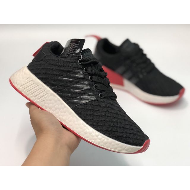 ( Deal 11-11) (Freeship+Full box) Giày NMD R2 🖤💨❤đen trắng đế đỏ [a862] ! ( Deal 11-11) 11-11 ": hàng Chuẩn :