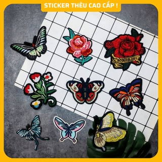 Sticker ủi áo hoa thêu cao cấp - DÙNG LÀM BÔNG CÀI ÁO HAY HÌNH ỦI ÁO TRANG TRÍ VÁY, ĐẦM, ÁO DÀI HOẶC LÀM MIẾNG VÁ ÁO
