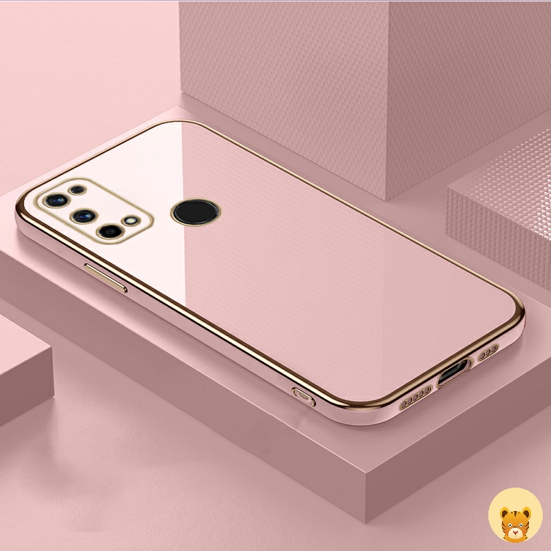 Ốp Điện Thoại Mạ Điện 5 Màu Sang Trọng Đơn Giản Dành Cho Realme 7i C17 7 Pro