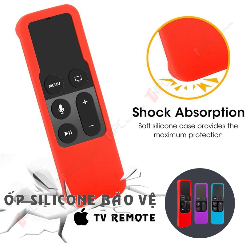 Ốp Silicone Bảo Vệ Remote Apple TV Chống Va Đập Trầy Sước Dành Cho Apple TV Gen 4 | Gen 5