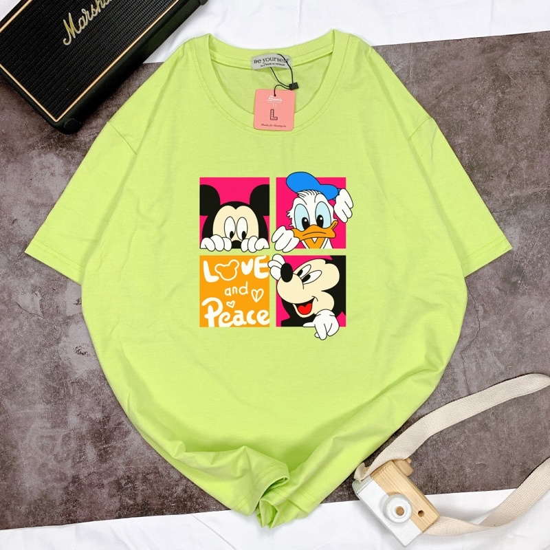 Áo Thun Tay Ngắn UNISEX CHUỘT MICKEY - Hình chụp thật (Đủ size M-L-XL-XXL)
