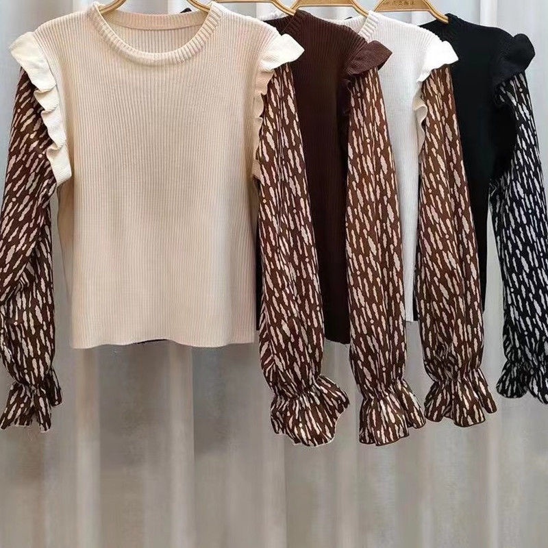 Áo len tay dài phong cách Hàn Quốc thiết kế mới thời trang xuân thu cho nữ