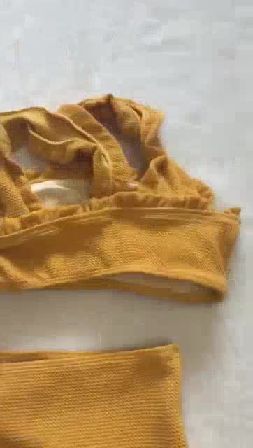 Bikini Vàng Cam 2 mảnh cạp cao (hàng quãng châu) | BigBuy360 - bigbuy360.vn