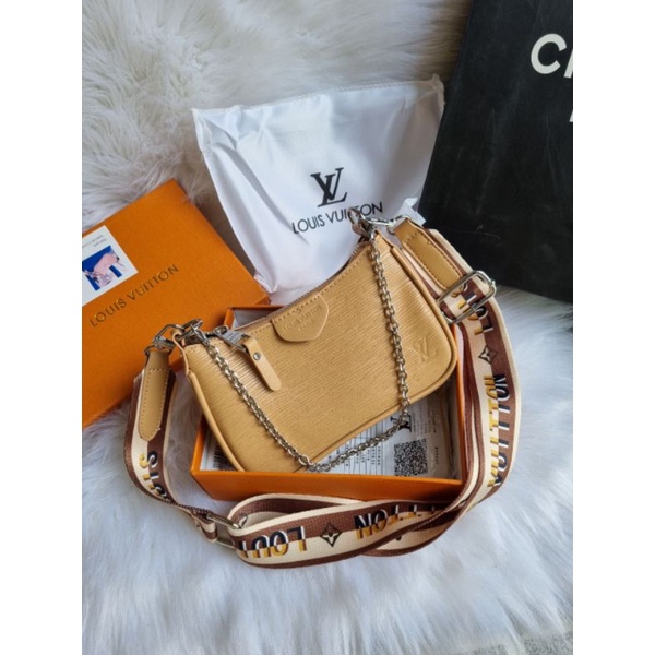 túi kẹp nách #lv da tăm 19cm kèm hộp