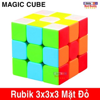 Rubik 3x3x3 MAGIC CUBE - Mặt Đỏ Cao Cấp JG3303-3