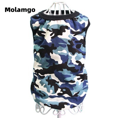 Áo Sơ Mi Sát Nách Họa Tiết Rằn Ri Cá Tính Cho Cún Cưng