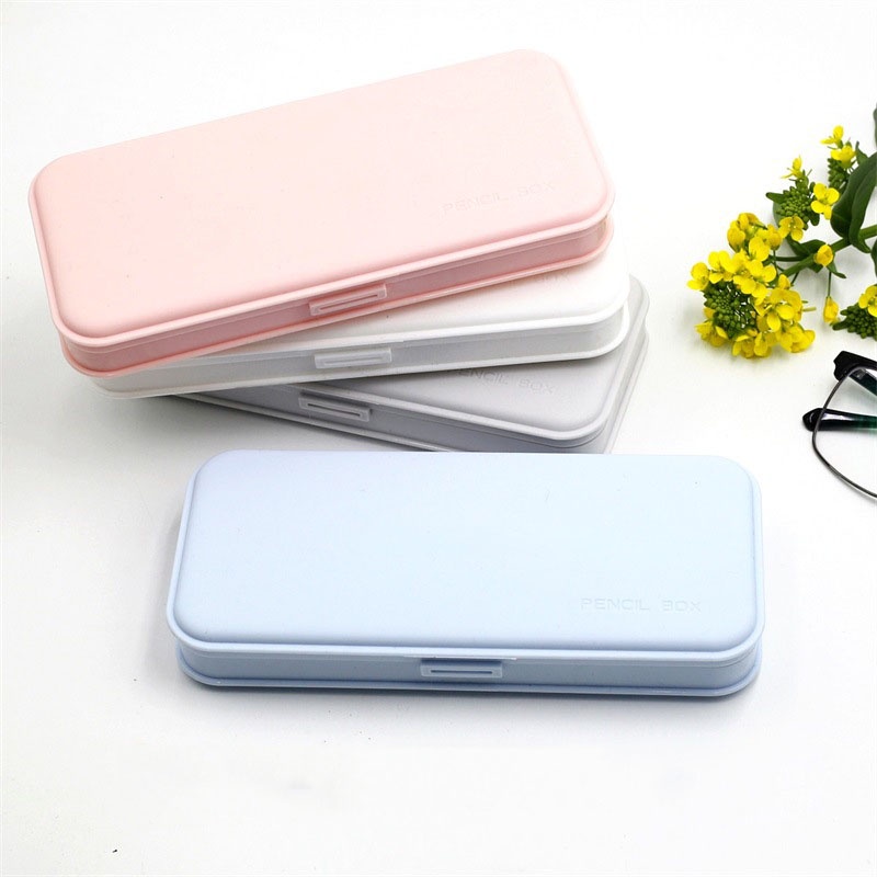 1 Hộp Đựng Bút Chì Sức Chứa Lớn Màu Morandi Đơn Giản Tươi Mới Và Sáng Tạo Cho Trường Học