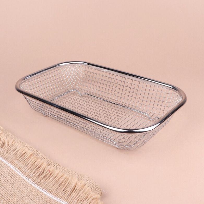 Rổ lưới inox đựng đồ chiên xào nhỏ trung đại rổ inox rổ rau rổ ráo dầu