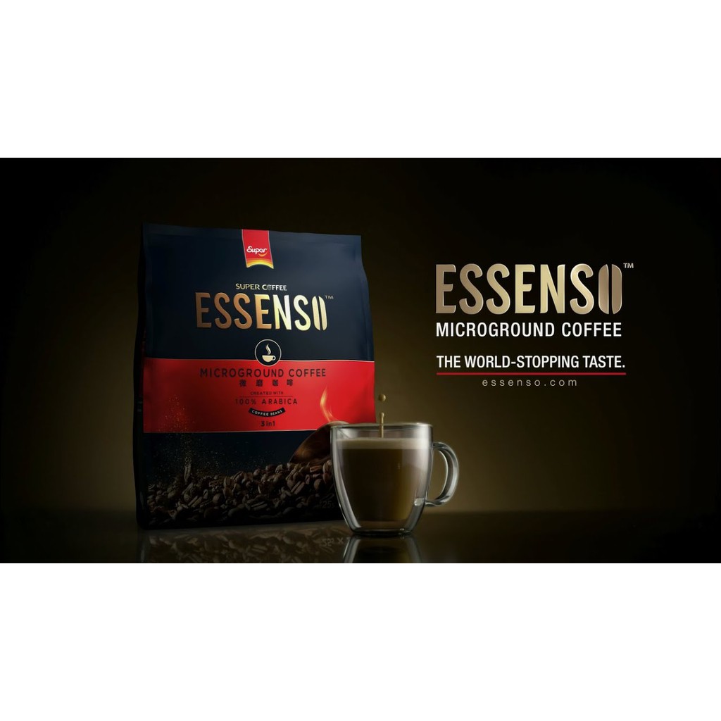 Cà phê hòa tan 3 in 1 Super Essenso Microground Coffee 3 in 1 Coffee Beans 20 x 25g (500g)