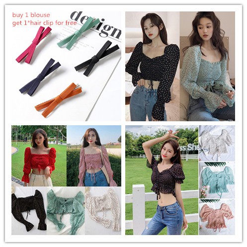 Áo Croptop Chất Voan Hoạ Tiết Hoa Thời Trang Nữ Tính