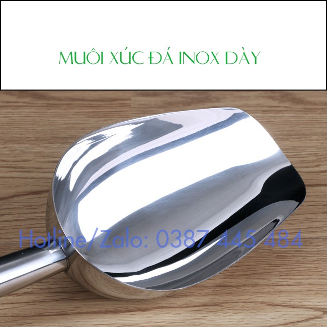 Muôi xúc đá cỡ lớn chất liệu Inox 304 siêu bền