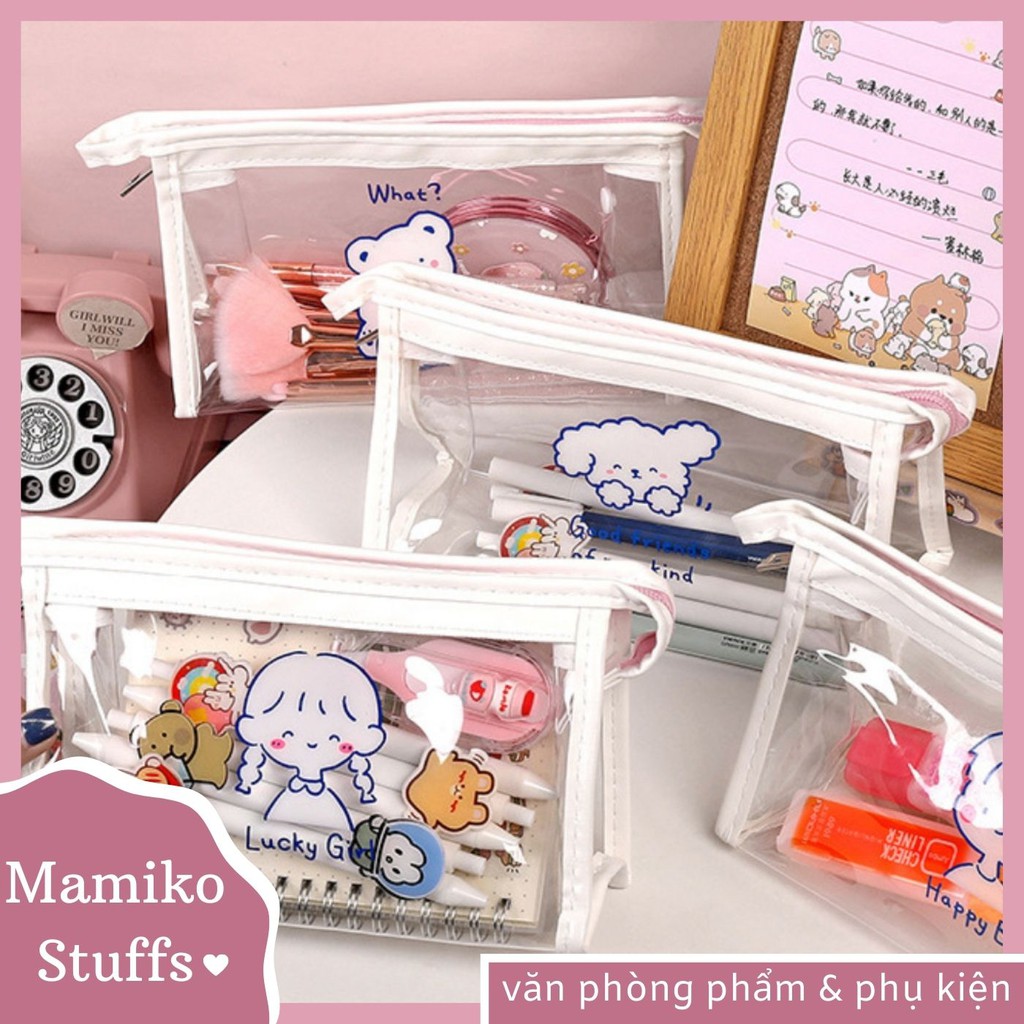 TÚI TIỆN DỤNG TRONG SUỐT CUTIE (NHIỀU MẪU)