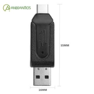 Portable High Speed 480Mbps OTG USB2.0 Type-C USB 3.1 Memory Card Reader for SD TF Micro SD Card