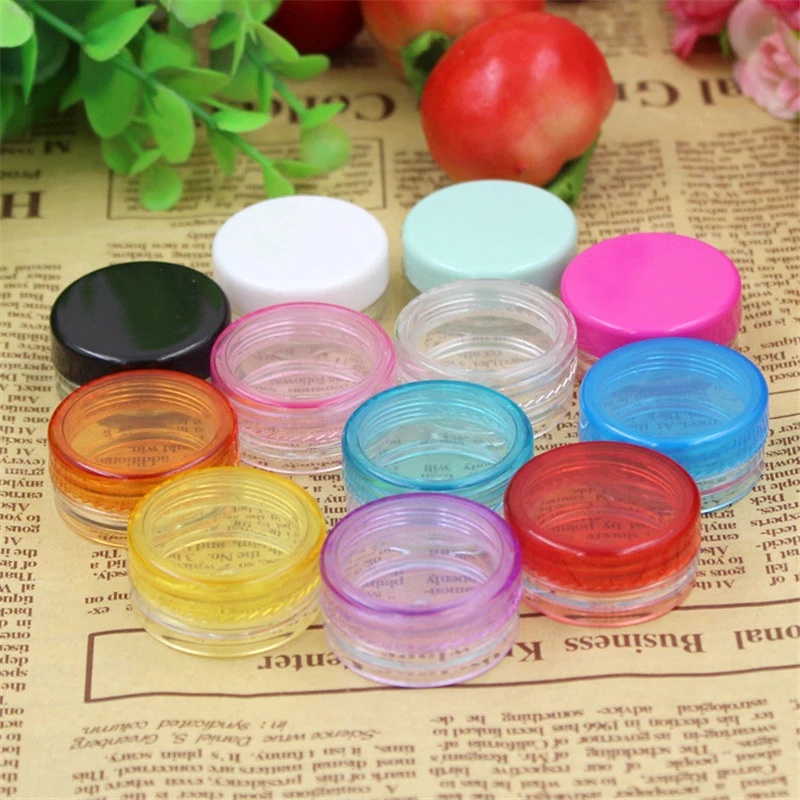 Hộp Đựng Kem Trang Điểm / Mỹ Phẩm Mini Đáy Vuông Tiện Dụng Khi Đi Du Lịch
