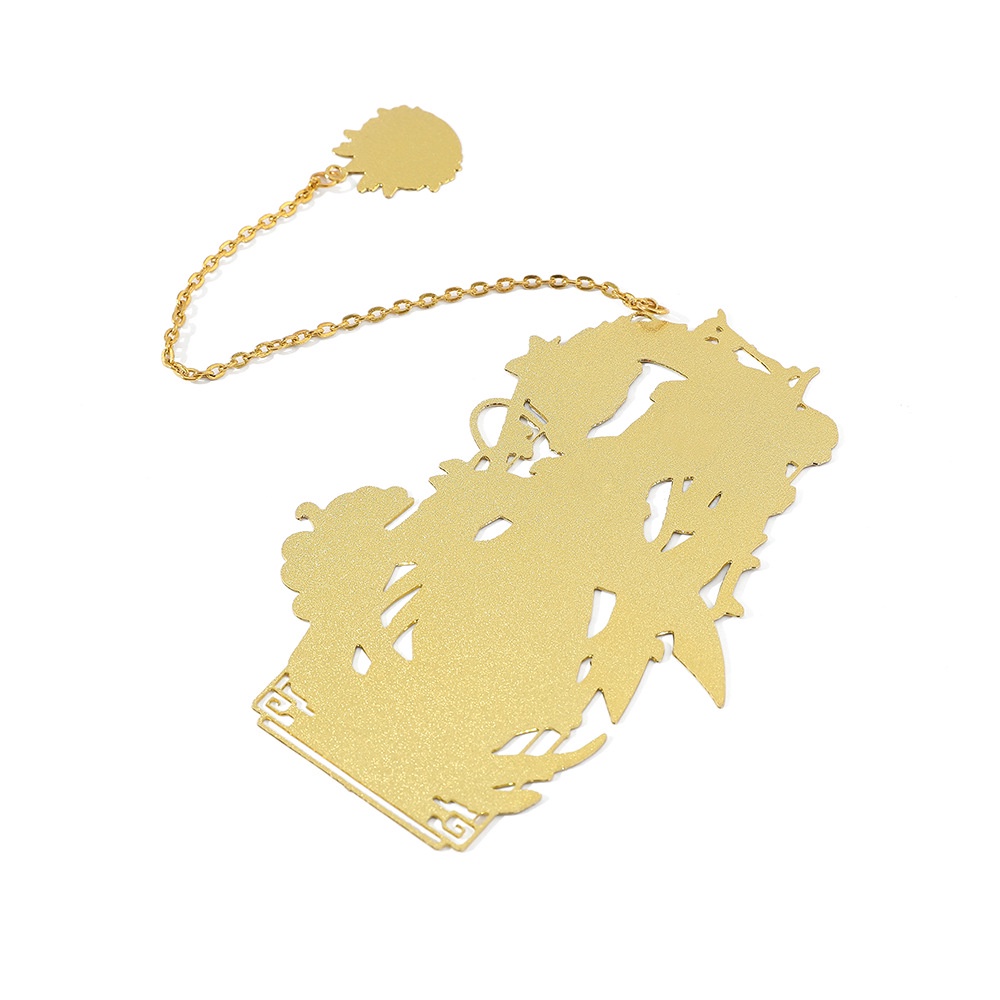 Bộ Sưu Tập Đánh Dấu Trang Kim Loại Hình Anime Genshin Kazuha Zhongli Hutao Yae Miko Tartaglia Raiden Shogun Venti Xiao