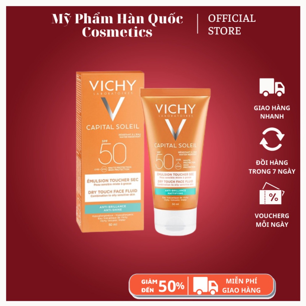 Kem chống nắng Kiềm Dầu Vichy 50ml của Pháp Mẫu Mới